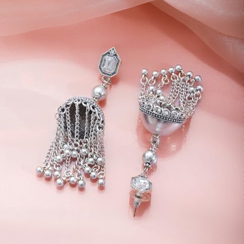 Image of Rubans Oxidised Jhumka Earrings Ghungroo Boho Statement Jewellery Gift for Women & Girls
