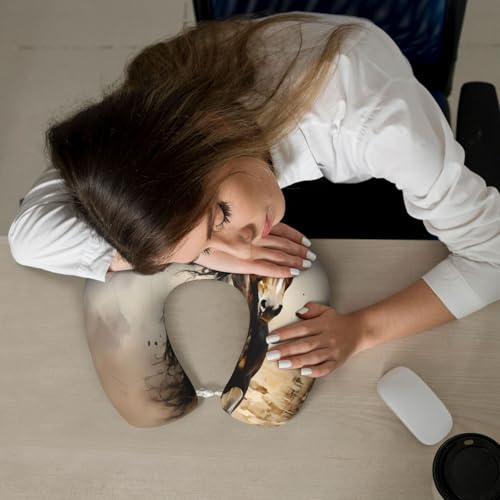 Almohada de viaje de espuma viscoelástica U suave miniatura 6