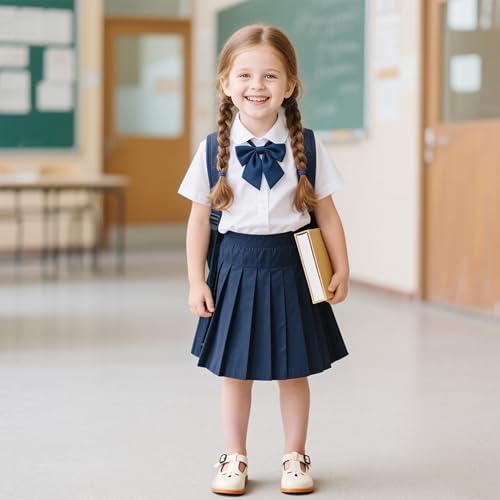 Image of Kiderence Toddler Girl Mary Jane School Uniform Dress Shoes Oxford Flats