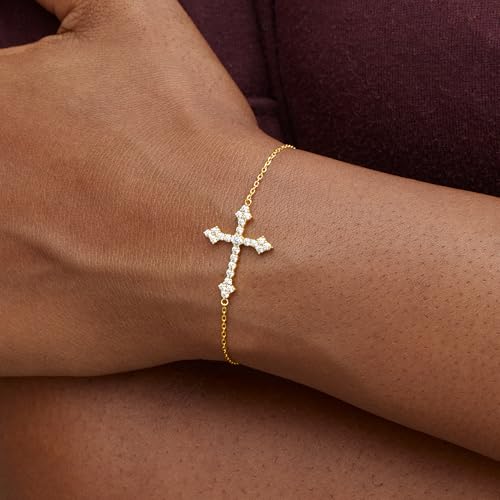 Image of STORYJEWELLERY Christian Gifts for Women, Cross Bracelet, Encouragement Religious Gifts for Women, Inspirational Faith Gift, Confirmation and Baptism Gift