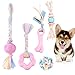 Angelland Dog Rope Toys for Small Dog, Interactive Chew Toys for Puppy, Tug of War Toy, Teeth Cleaning Toy Gift Set for Medium Dogs (5 Pack)