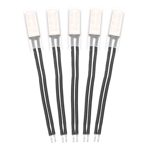 MECCANIXITY 5 Pcs KSD9700 Thermostat 55°C/131°F Normally Close Temperature Switch Thermal Protector N.C 10A 250V Metal Temperature Controller for Electrical...