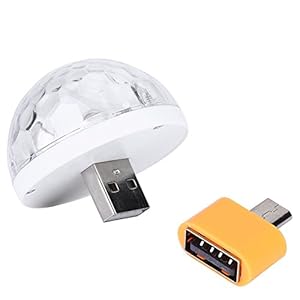 VGEBY1 Discolamp voor mobiele telefoon, 5 V, 5 W, led-stage bal, licht, mini-USB-sound discolamp met USB-aansluiting, adapter voor party, DJ KTV (voor Android)