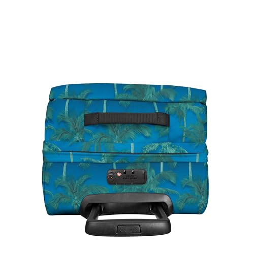 Image of EASTPAK Tranverz S - 42L Small Soft Sided Cabin Sized Luggage, Dual Compartments, TSA Lock, Compression Straps & Smooth Inline Wheels, Brize Tree Navy