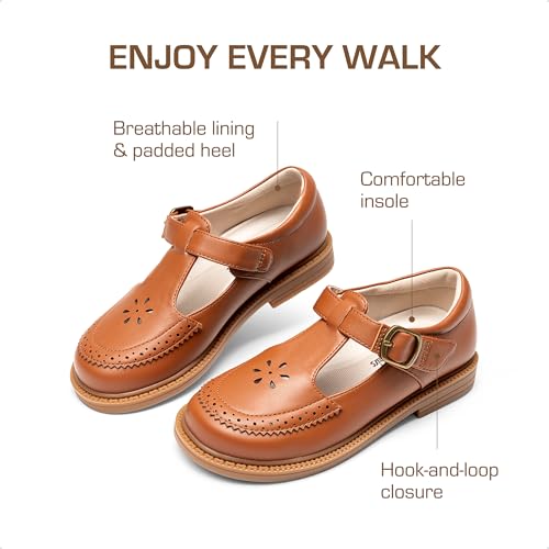 DREAM PAIRS Girl Mary Jane Dress Shoes - Ballet Flats for Girl School Uniform Shoes for Toddler Little Girls3