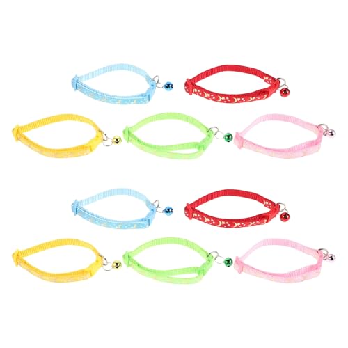 Collar para gato pequeño con campana reflectante accesorios ajustables multicolor BCOATH 2