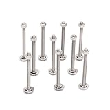 QXSKSLH 1/4-20x3 Complete Set Hex Head Screw Bolts,Nuts,Fender Flat washers,Split Lock Washers,Fully Threaded, Stainless Steel 18-8（304）, Bright Finish (10Set)