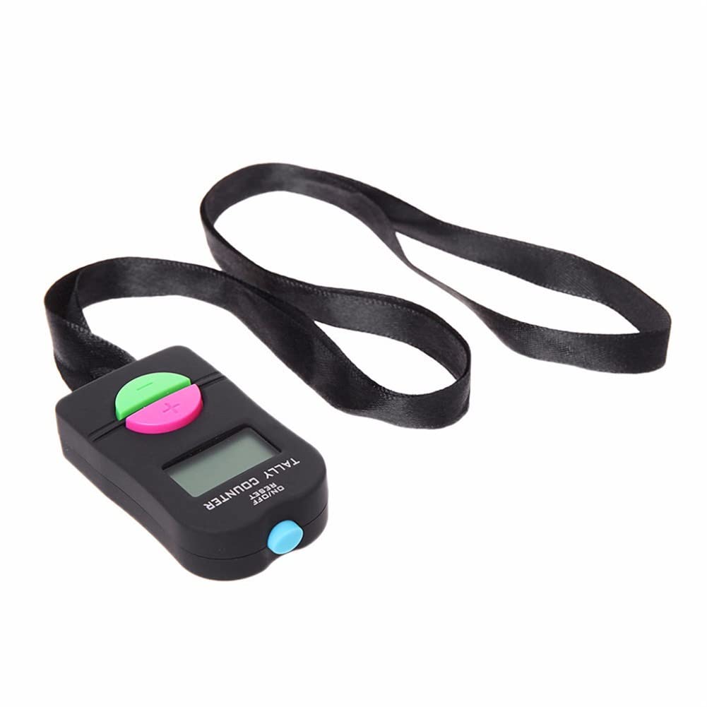 Contatore Digitale Da Dito | Clicker Elettronico In ABS Leggero 3,5x2,5 Cm | Con LED Per Uso Notturno | Per Fitness, Insegnamento, Eventi - 3
