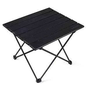 Portable Camping Table, Ultralight Folding Table with Aluminum Table Top and Carry Bag, Easy to Carry, Ideal for Outdoor, Camping, Picnic, Cooking, Beach, Hiking, Fishing 40 X 34 X 32cm