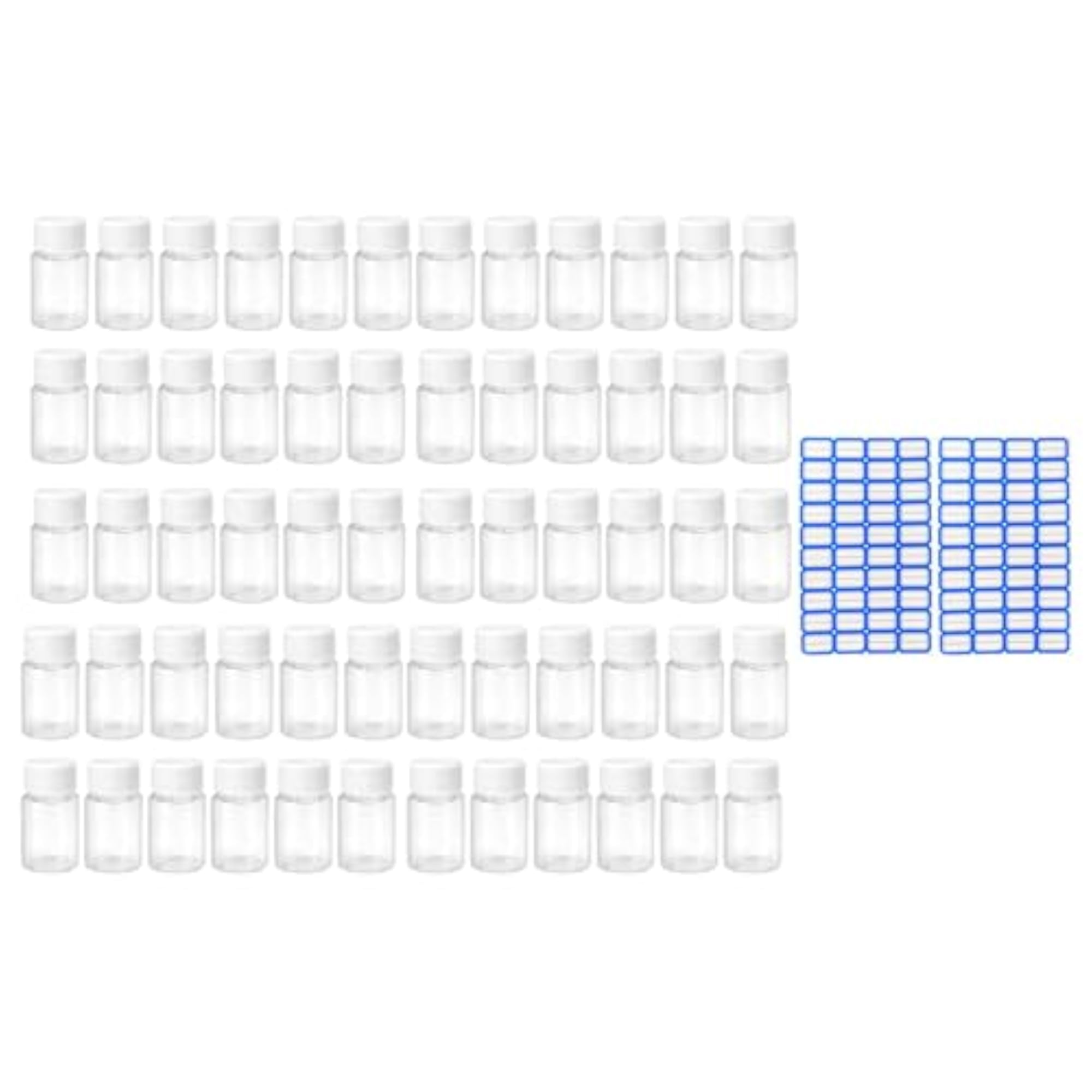 60x Clear Sample Vials 15ml for Essential Oils