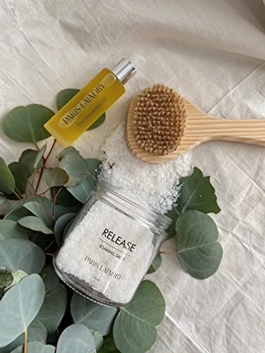 Release Magnesium Salt Soak By Paris Laundry, Calming Bath Salts, Pure & Natural Bath Flakes, Dead Sea Mineral, Orange, Eucalyptus, Jasmine & Cedarwood Scent, Therapeutic, Detoxifying & Moisturizing #TOP5