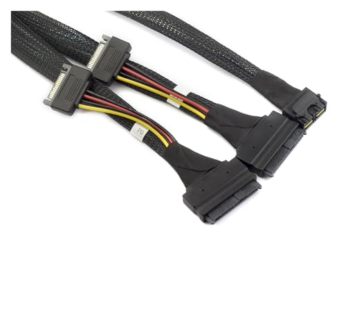 Cable adaptador S/AS HD SFF-8643 a S/AS SFF-8639 con SATA 15P 1m miniatura 4
