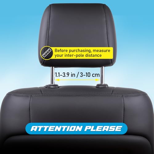 Image of Spurtar Car Neck Pillow Height Adjustable Memory Foam Travel Pillow Headrest for Adults Neck Comfort Pain Relief While Driving Travel - Only Fit for Poles Distance 1.1 inch - 3.9 inch - Not for Children