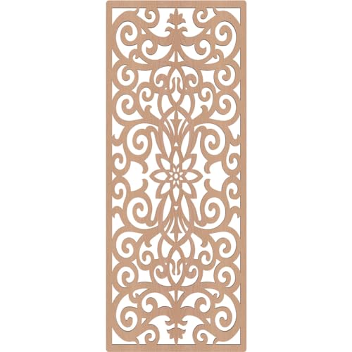 Image of Buel Decorative Pierced Fretwork Wood Wall Panels, 15 3 /8 inchW x 39 3 /8 inchH x 3 /8 inchT, Alder