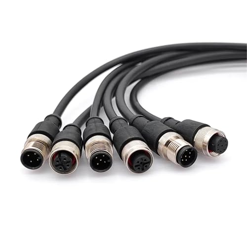 Cable M12 macho angular con 4 pines y 2m de PVC para brazos robóticos y bandas transportadoras 4