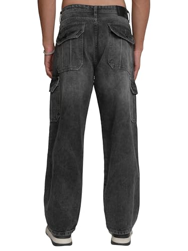 Image of Highlander Men's Regular Fit Cargo Pocket Jeans | Clean Look | Cotton Comfort | Utility Style