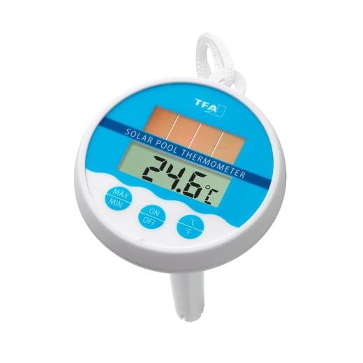 Tfa Dostmann 30.1041 - Termómetro Digital Para Piscina Con Energía Solas (Azul)