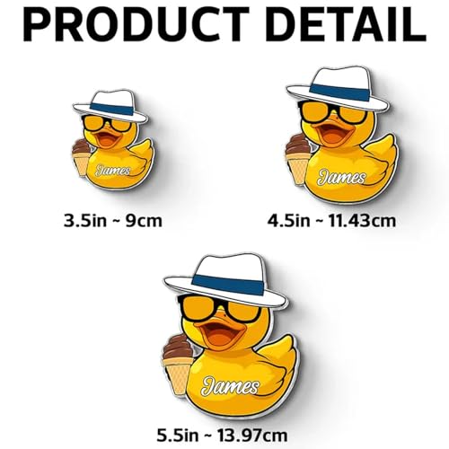 Imán Decorativo Personalizado Pato Cruise Corazón miniatura 4