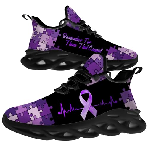 Women's Running Shoes Alzheimers Awareness Sneakers Comfortable Walking Tennis Shoes Gifts for Men Women4