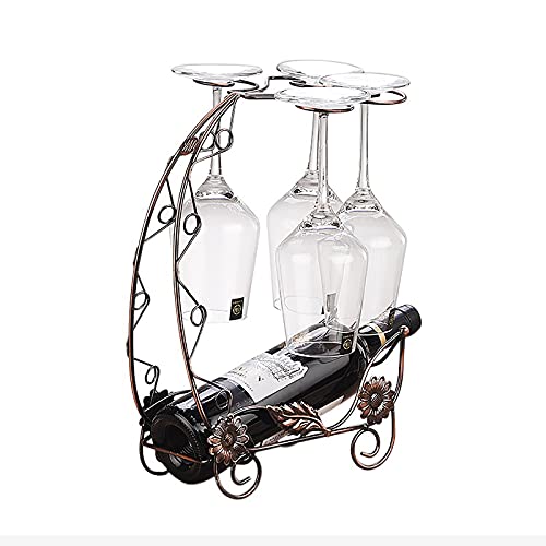 Support en métal pour verres à vin élégant, présentoir haut de gamme pour bouteille de prestige