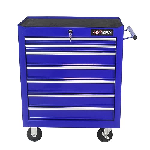 7-Drawer Rolling Tool Cart with Key Lock
