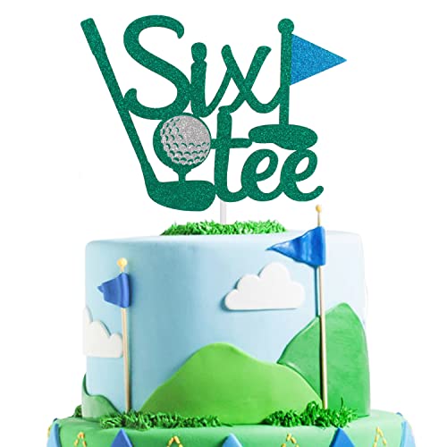 Sixtee Golf Happy 60Th Birthday Cake Topper - Happy Retirement Golf Ball Cake Topper For Men Sports 60Th Birthday Party Supplies - Golf 60Th Birthday Party Decoration For Golfer Fans