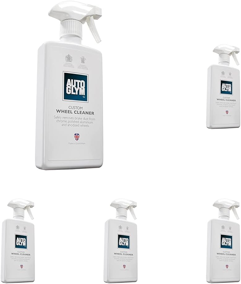 Autoglym Custom Wheel Cleaner, 500ml - Acid-Free Car Wheel Cleaner Spray and Alloy Wheel Cleaner Safe For Use On All Wheel Types (Pack of 5)