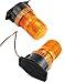 QWORK Amber Led Strobe Lights, Warning Emergency Flashing Beacon Lights for Trucks, Cars, Bus, Tractor, Mower, ATV, Golf Carts, UTV, 2 Pack