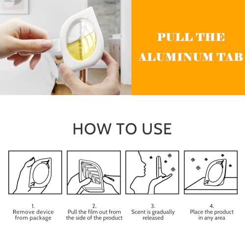 Image of Air Freshener for Home, 4 Pack, Citrus, Odor Eliminator for Small Area Closets Bathroom Pets Strong Odor, Up to 120 Days