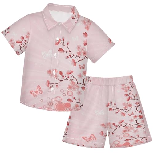 Image of visesunny Little Boys Short Sleeve T-Shirt Beach Shirts Casual Shorts Set Summer Clothes for Kids Outfits