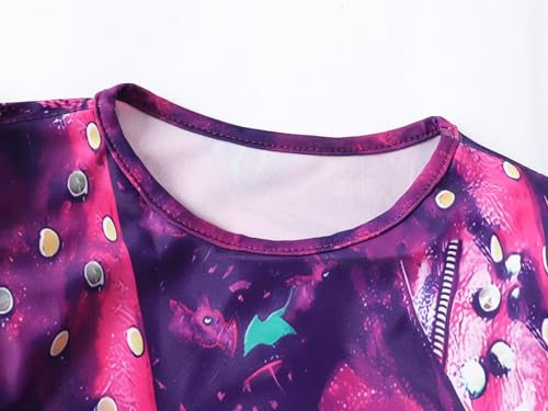 Image of WonderBabe Girls 2 Pieces Swimsuit with Skirt Swimwear Swimming Bathing Suit Swim Wear Dress Up Size 7-8t A-Purple