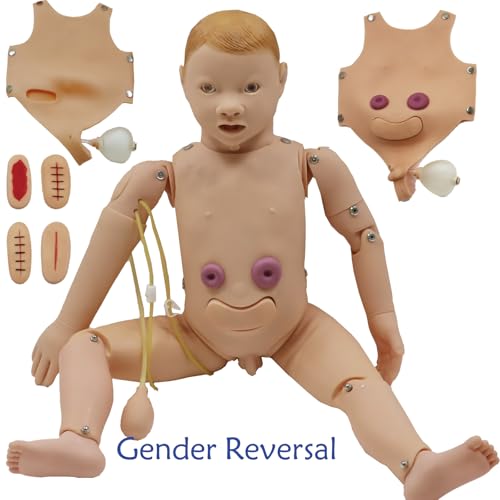 Image of Nursing Training Mannequin Multifunctional Patient Care Manikin Child Trauma Care Anatomical Child Caregiver Model for Teaching Training