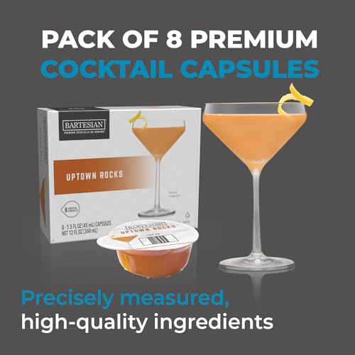 Bartesian Uptown Rocks Cocktail Mixer Capsules, Pack of 8 Cocktail Capsules, for Bartesian Premium Cocktail Maker (55423) - Thumbnail 2