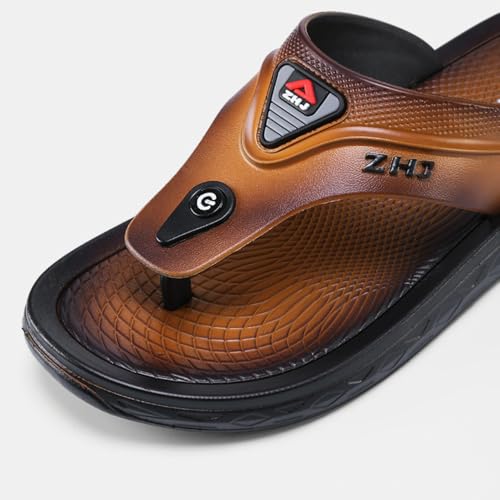 Premium Comfort Mock Leather Cool Outdoor Sandals Flip Flops For Men Sildes Summer Slippers Yoga Mat Indoor Footwear3