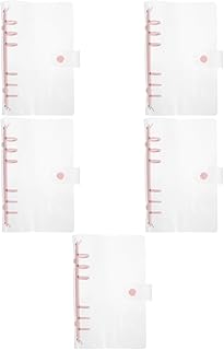 5 Peças Capa De Folhas Soltas Transparente A6 Notebook A6 Fichário Pastas De Arquivo Em Rosa Kawaii Fichário Pasta De Partitura De Música Pasta De Folhas Soltas Capa Blinder