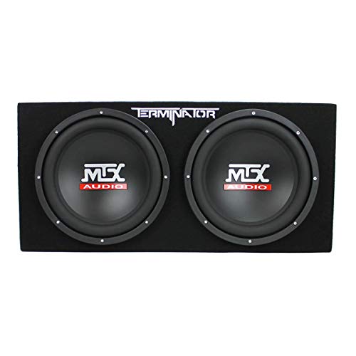 MTX TNE212D 12\" 1200W Dual Loaded Car Subwoofer Enclosure w/Amplifier & Wiring - Thumbnail 2