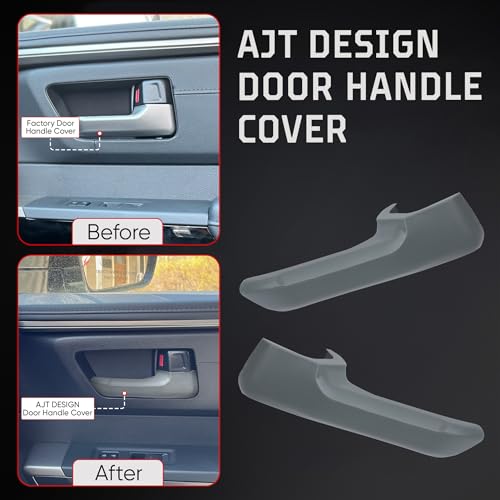 Image of AJT DESIGN Door Handle Covers Compatible with Toyota Tundra (2022+), Tacoma (2024+) & 4Runner (2025+) | Interior Accessories | High Strength ABS Plastic | Made in USA | 4 Piece Set - Lunar Rock