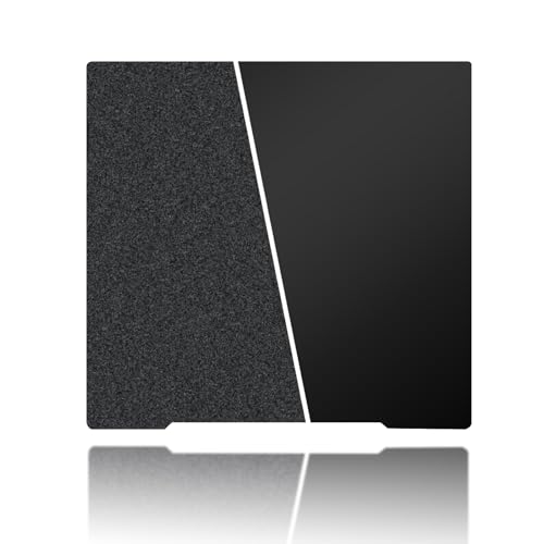 Image of 254x241mm Black Build Plate for Prusa i3 MK3S /MK4 /MK2 /MK3 /MK3S /MK4S /MK3S+ / MK2.5S, Double Sided Textured PEI+Smooth PEI Flexible Spring Steel Platform Heated Printing Bed for 3D Printer