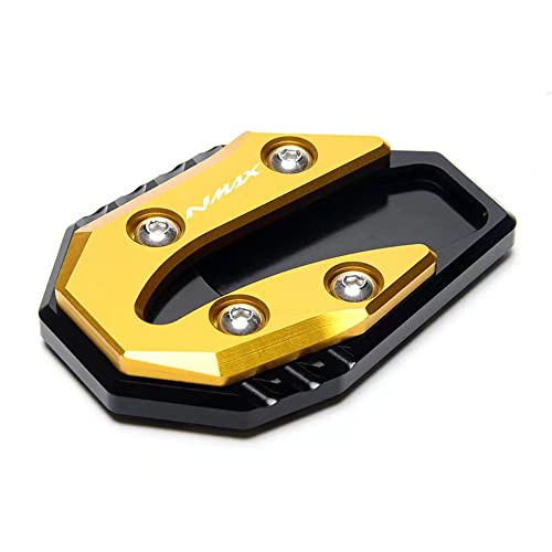 オートバイ アクセサリー サイド スタンド NMAX155 N MAX NMAX 155 125 NMAX125 キックスタンド プレート エクステンション サポート フット パッド ベース 2015-2021 (ゴールド)