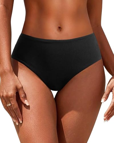 Tempt Me Women Mid Rise Bikini Bottoms - Black Full...