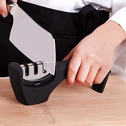 Knife Sharpener Messer Schärfen Messerschleifer Küchenwerkzeuge und -geräte Messerschärfer, 3-stufiges Schärfwerkzeug… – Bild 3