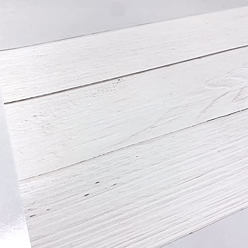 funlife 13Pcs Farmhouse Style PVC Stair Sticker, Peel and Stick Staircase Decals, Self-Adhesive Waterproof Stair Riser Stickers for Home loft Apartment Decor, 39.37"x7.09" Weathered Rustic White Wood by funlife - Image 9
