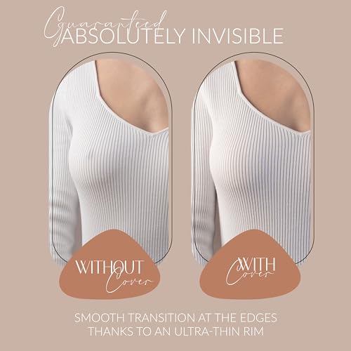 Villkin Nippelpads - 8 Stück - Selbstklebende Nippel Cover für Damen - Wiederverwendbar & waschbar - Brustwarzen Abdeckung Ø 8,5 cm