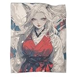 Beautiful Fox Kuscheldecke Flauschig Weiche Wohndecke Decke 3D Couch Als Wohn- und Kuscheldecke - Flauschdecke - Wohndecke Kuscheldecke Warm 50x60inch(127x152cm)