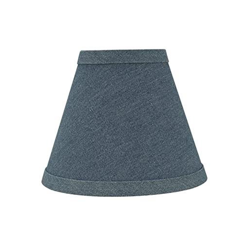 Image of Aspen Creative 32108-6A, Hardback Empire Clip-On Chandelier Lamp Shade, Washing Blue, 3 inch Top x 6 inch Bottom x 5 inch Slant Height, Set of 6