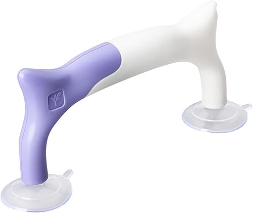 Miniatura 2 de Mango de regla de ventosas, agarre de regla de retazos, fuerte absorción, antideslizante, agarre para regla de retazos, color blanco y morado