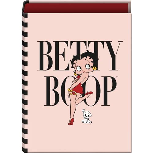 Dohe - Raccoglitore a 4 anelli - Capacità 250 fogli, formato foglio (26,4 x 34 cm), dorso 6 cm, anelli 40 mm, coperchio estraibile, materiale scolastico - Betty Boop - Rosa