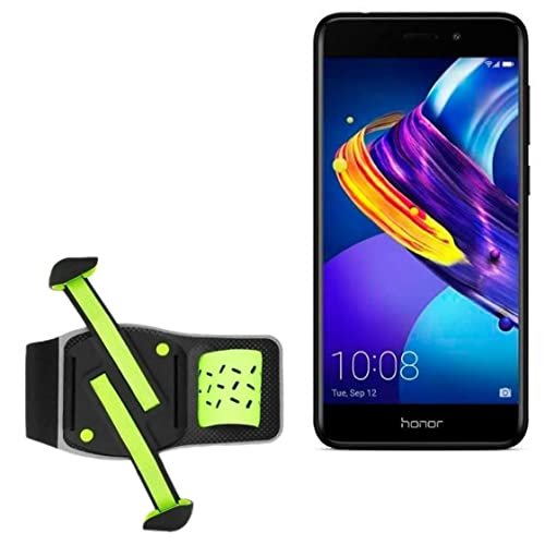 BoxWave Holster Compatible with Honor 6C Pro - FlexSport Armband, Adjustable Armband for Workout and Running - Stark Green