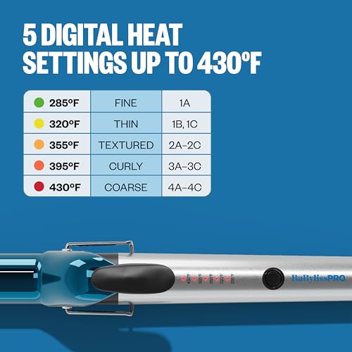 BaBylissPRO Nano Titanium Professional 1.25" Curling Iron with Extended Barrel Perfect for Longer Hair by BaBylissPRO - Image 4