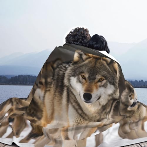 Couverture polaire loups cadeau original et chaud couverture flanelle douce - 8